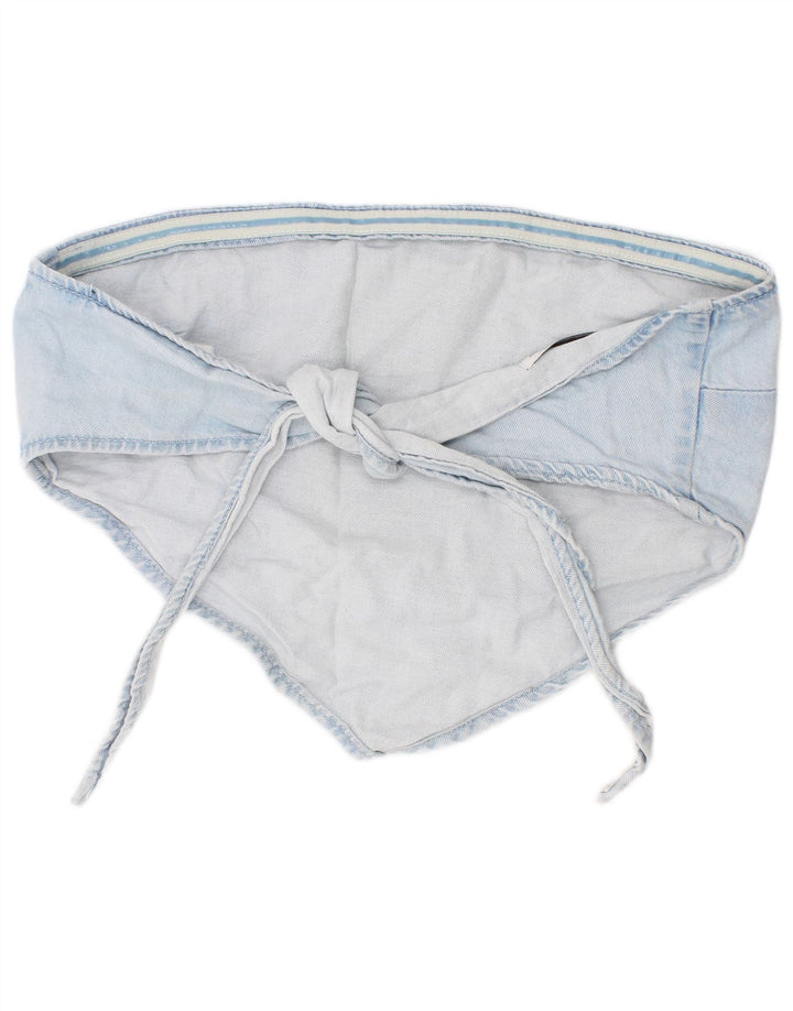 Zara Γυναικείο Τζιν Μπλουζ Crop Μεσαίο Μπλε Βαμβακερό