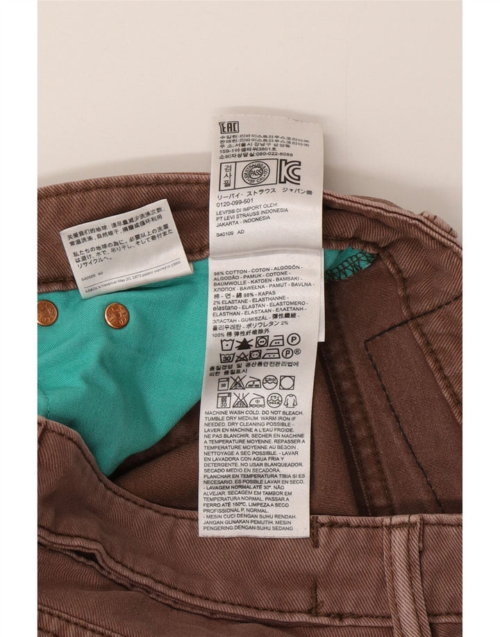 Levi's Mens 511 Slim Jeans W28 L30 Καφέ Βαμβακερό