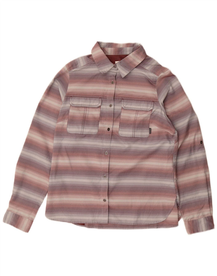 Columbia Γυναικείο πουκάμισο UK 14 Medium Purple ριγέ πολυεστέρας