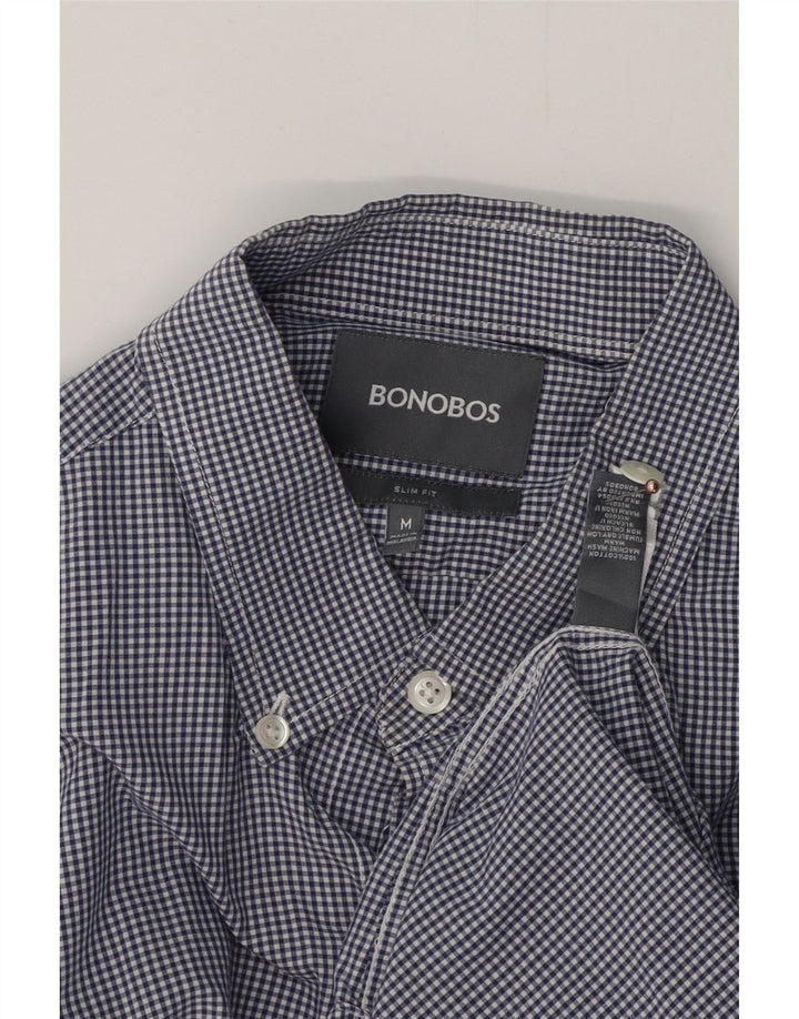 BONOBOS Ανδρικό πουκάμισο Slim Fit Βαμβακερό μεσαίο μπλε ναυτικό Gingham