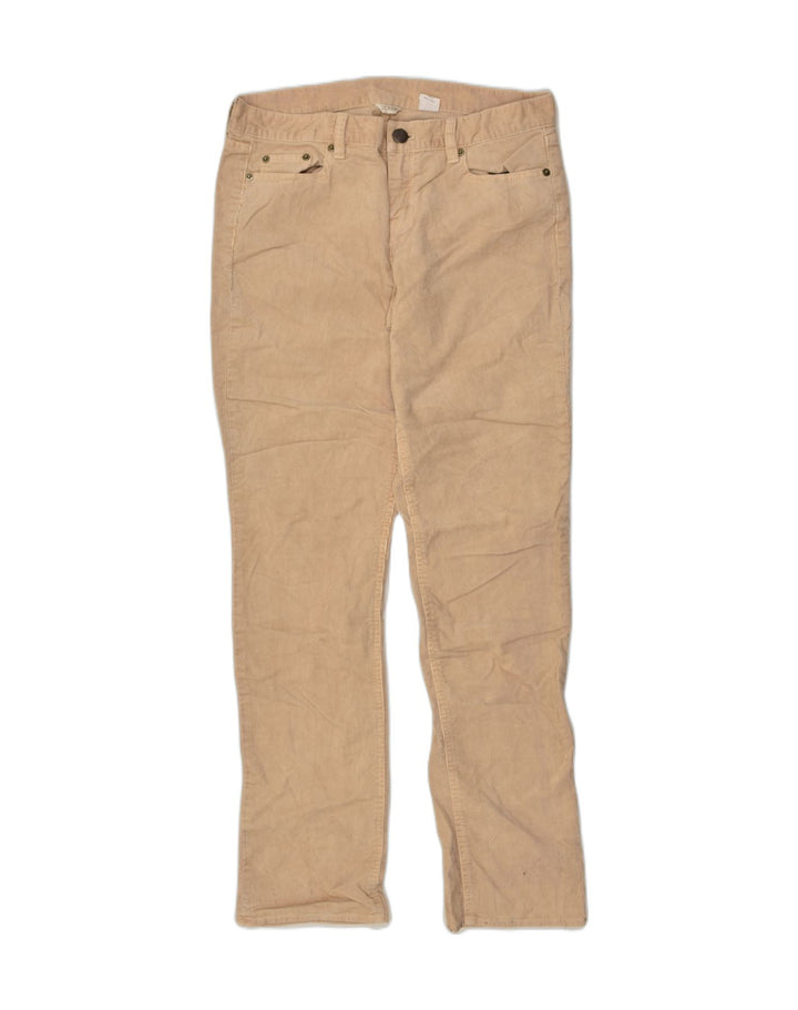 J. CREW Womens City Fit Slim Corduroy Trousers W29 L31 Beige Cotton | Vintage J. Crew | Thrift | Second-Hand J. Crew | Used Clothing | Messina Hembry 