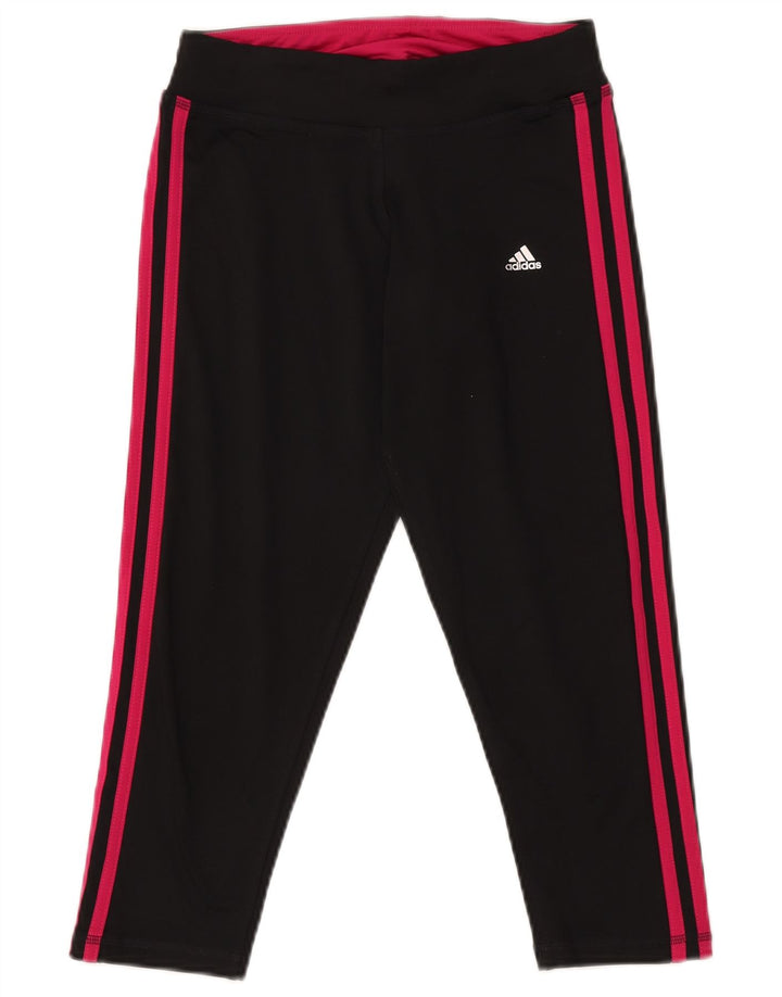 Adidas Γυναικεία κολάν Capri Climalite UK 8/10 Μικρό μαύρο πολυεστέρα