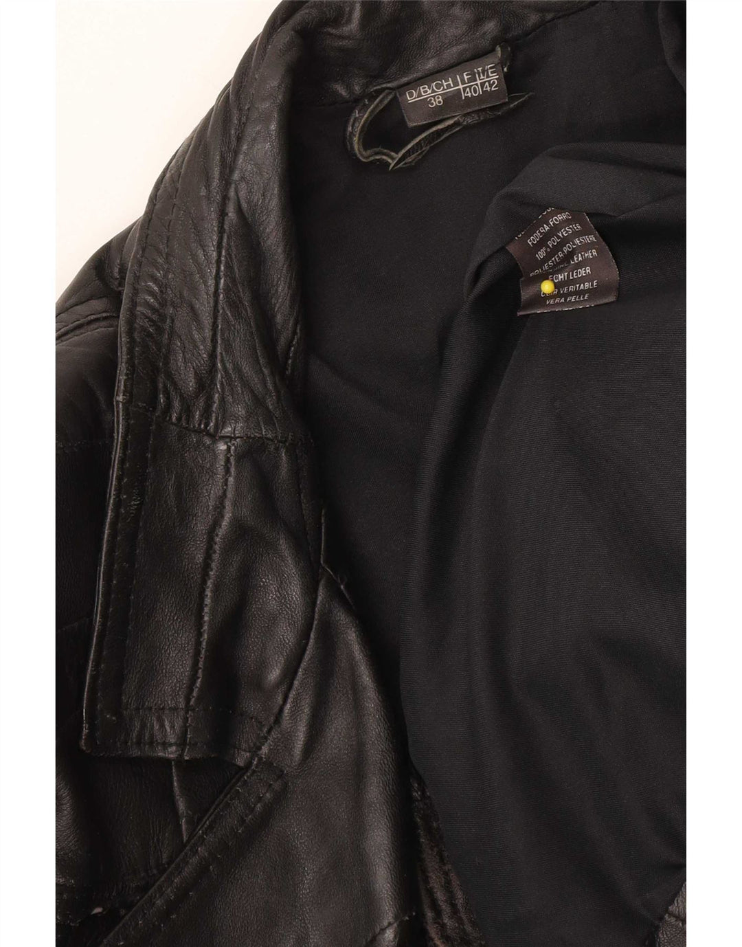 Vintage Γυναικείο Biker Δερμάτινο Μπουφάν IT 42 Medium Black Leather