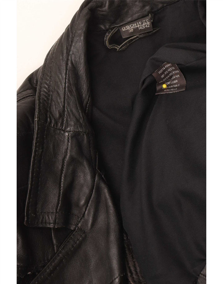 Vintage Γυναικείο Biker Δερμάτινο Μπουφάν IT 42 Medium Black Leather