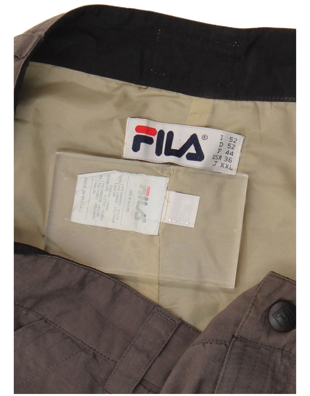 Ανδρικό σορτς Chino FILA W36 Large Grey Polyamide