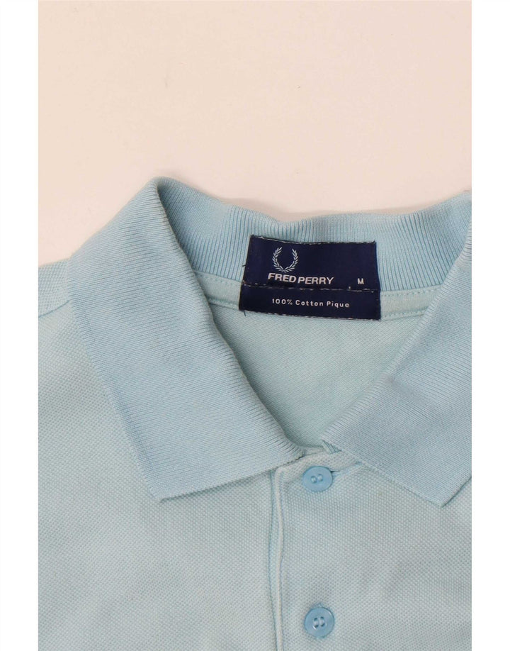 Fred Perry Ανδρικό πουκάμισο Polo από μεσαίο μπλε βαμβακερό