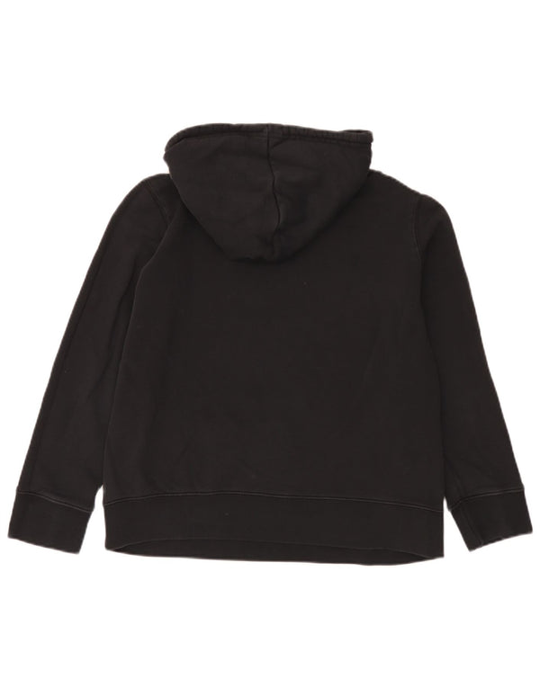 Adidas Γυναικείο Γραφικό Hoodie Jumper UK 12 μεσαίο μαύρο βαμβακερό