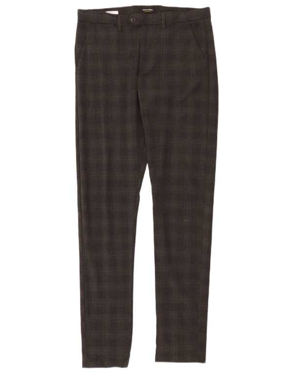 Jack & Jones Ανδρικό παντελόνι Chino Marco Slim W33 L36 Grey Check Polyester