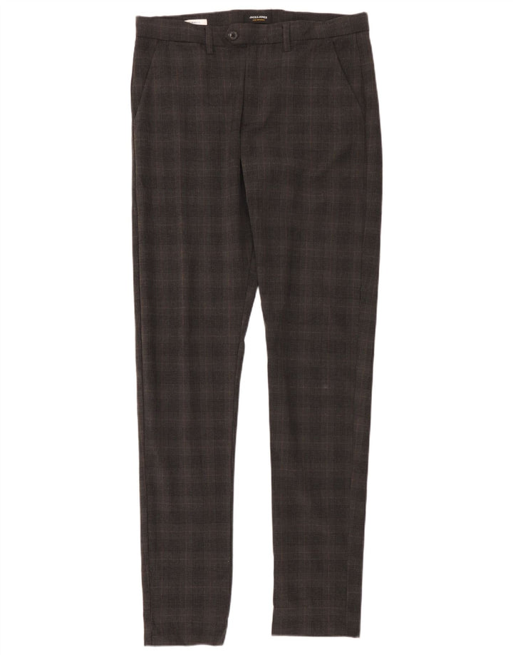 Jack & Jones Ανδρικό παντελόνι Chino Marco Slim W33 L36 Grey Check Polyester