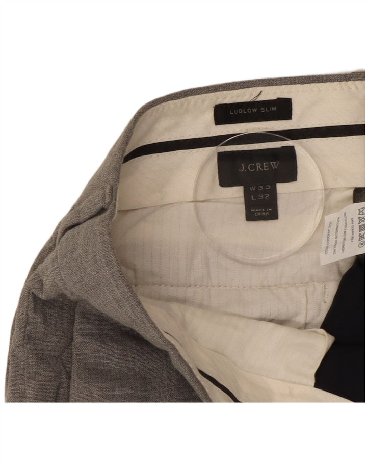 J. Crew Ανδρικό παντελόνι Ludlow Slim Suit Trousers W33 L30 Grey Wool