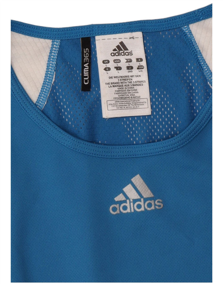 Ανδρικό T-Shirt ADIDAS Clima 365 Top Large Blue Colorblock Πολυεστέρας
