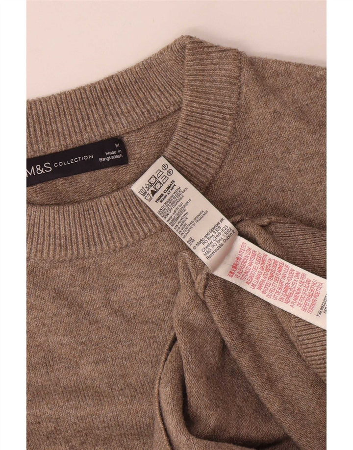 Marks & Spencer Γυναικείο πουλόβερ με λαιμόκοψη UK 14 μεσαίου γκρι πολυεστέρα