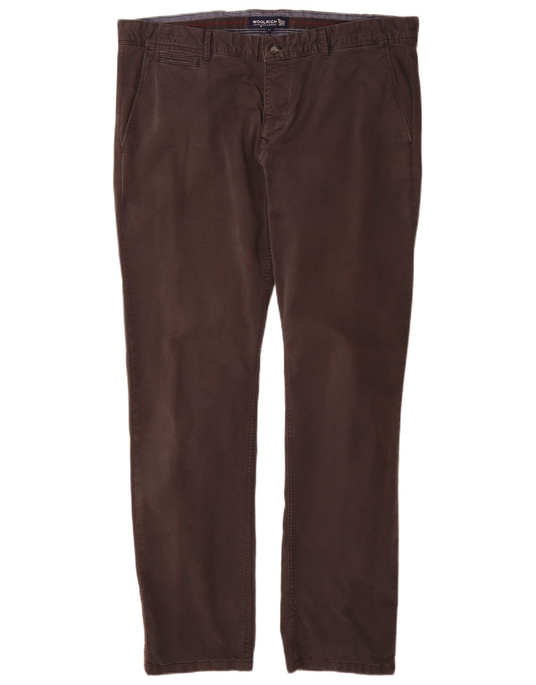 Woolrich Ανδρικό ίσιο παντελόνι Chino W38 L32 Γκρι βαμβακερό