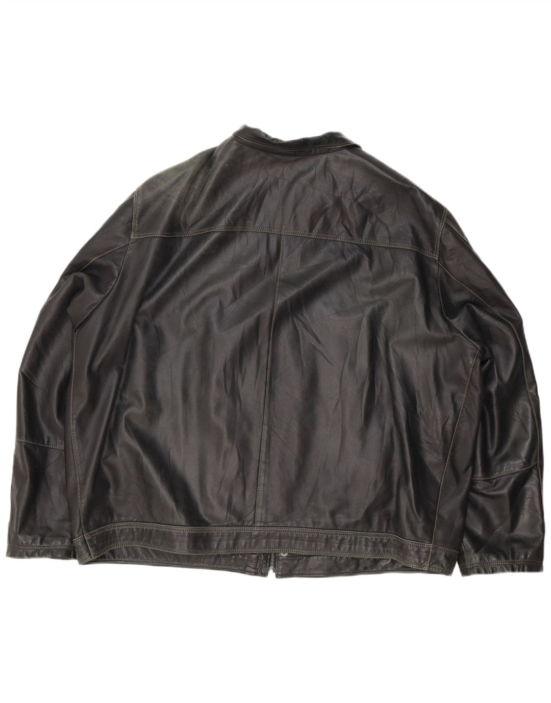Vintage Ανδρικό Δερμάτινο Μπουφάν UK 44 2XL Μαύρο