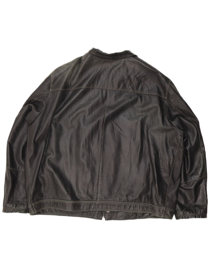 Vintage Ανδρικό Δερμάτινο Μπουφάν UK 44 2XL Μαύρο