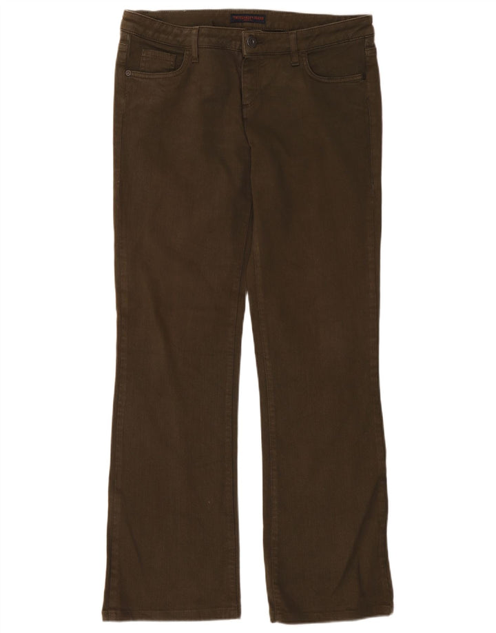 Trussardi Γυναικείο Τζιν μποτάκι W31 L31 Χακί βαμβακερό