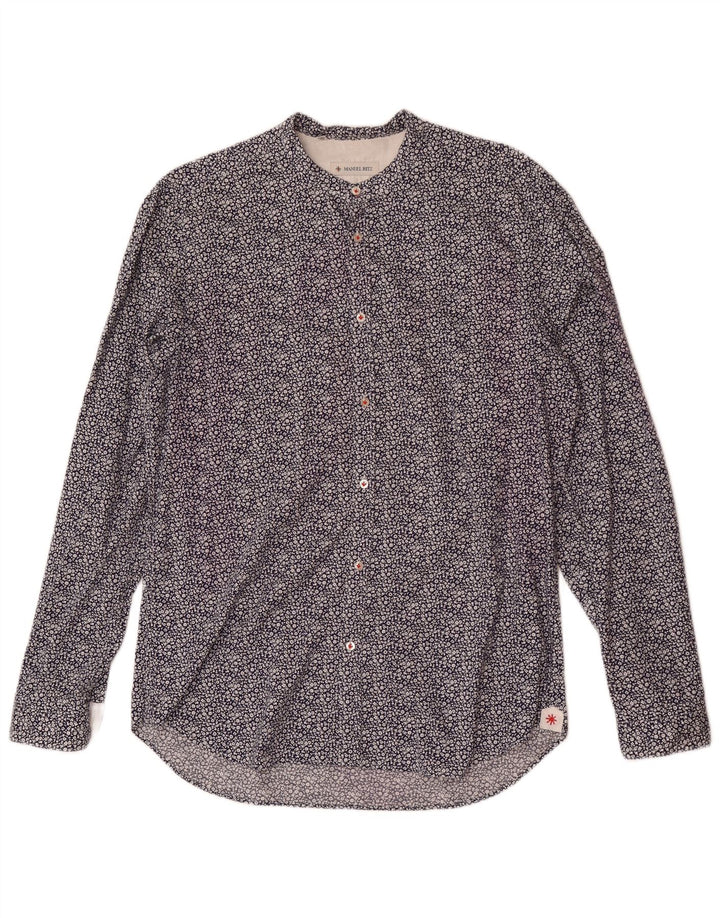 Manuel Ritz Ανδρικό πουκάμισο 42 16 1/2 Large Navy Blue Floral