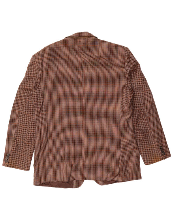 Marks & Spencer Ανδρικό κοντό σακάκι UK 40 Medium Brown Houndstooth
