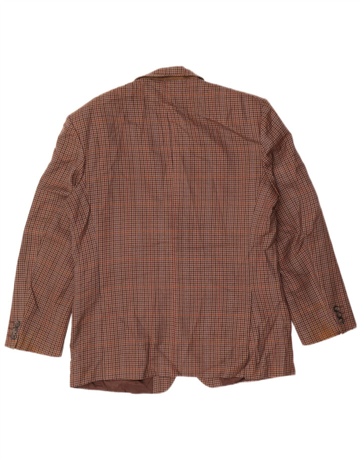 Marks & Spencer Ανδρικό κοντό σακάκι UK 40 Medium Brown Houndstooth