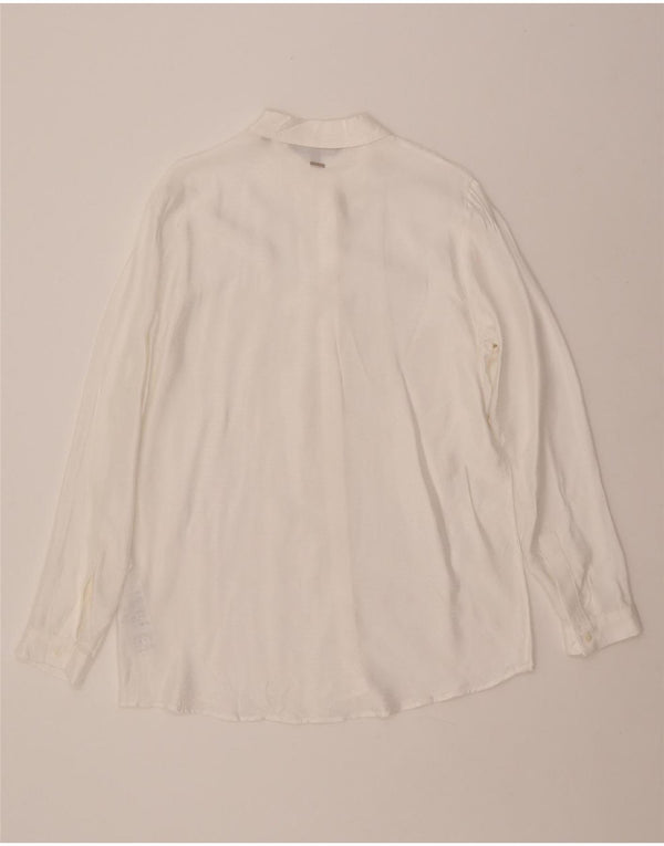 ARMANI EXCHANGE γυναικείο πουκάμισο UK 16 μεγάλη λευκή ρίγα βισκόζη