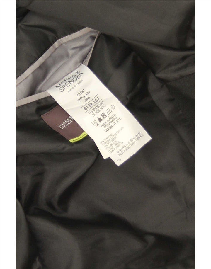 Marks & Spencer Ανδρικό μπουφάν blazer UK 42 μεγάλο μαύρο πολυεστέρα