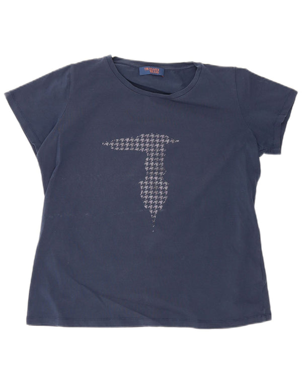 Trussardi Γυναικείο T-Shirt Top UK 20 2XL Navy Blue