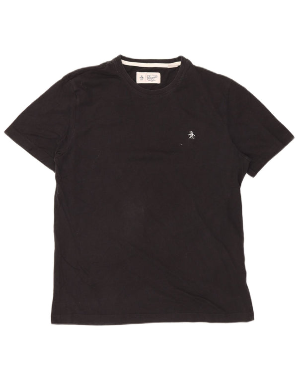 Ανδρικό T-Shirt PENGUIN Top μεγάλο μαύρο βαμβακερό