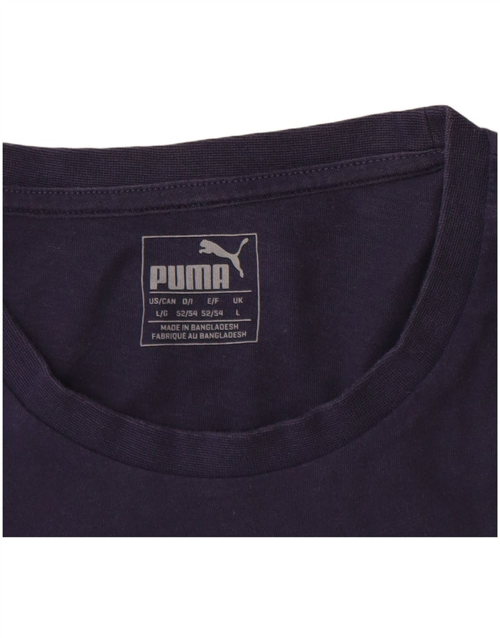 Ανδρικό γραφικό μπλουζάκι Puma Top Large Navy Blue