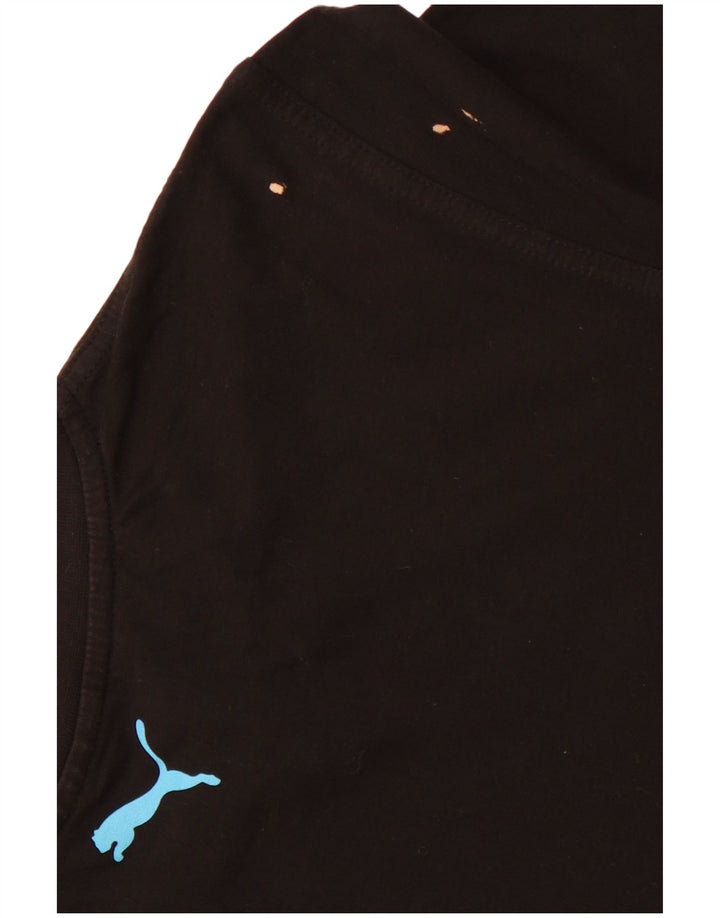 Γυναικείο γραφικό μπλουζάκι PUMA Top UK 10 Small μαύρο βαμβακερό