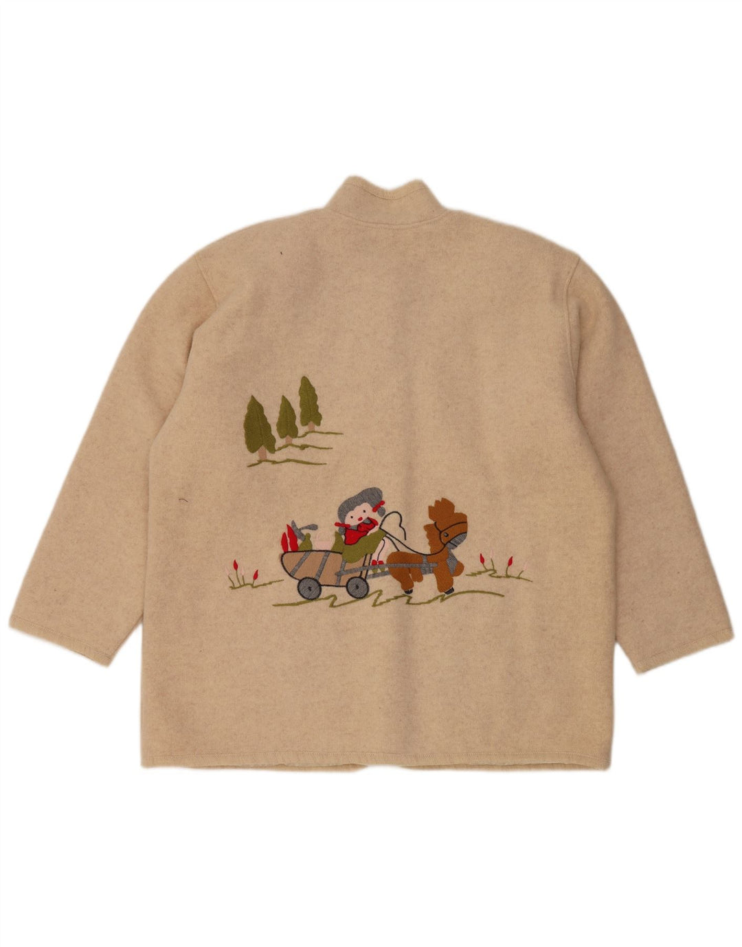 VINTAGE Γυναικείο Μπουφάν με 5 κουμπιά Blazer UK 14 Large Beige