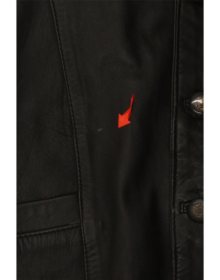 VINTAGE Ανδρικό Δερμάτινο Γιλέκο Μεσαίο Μαύρο