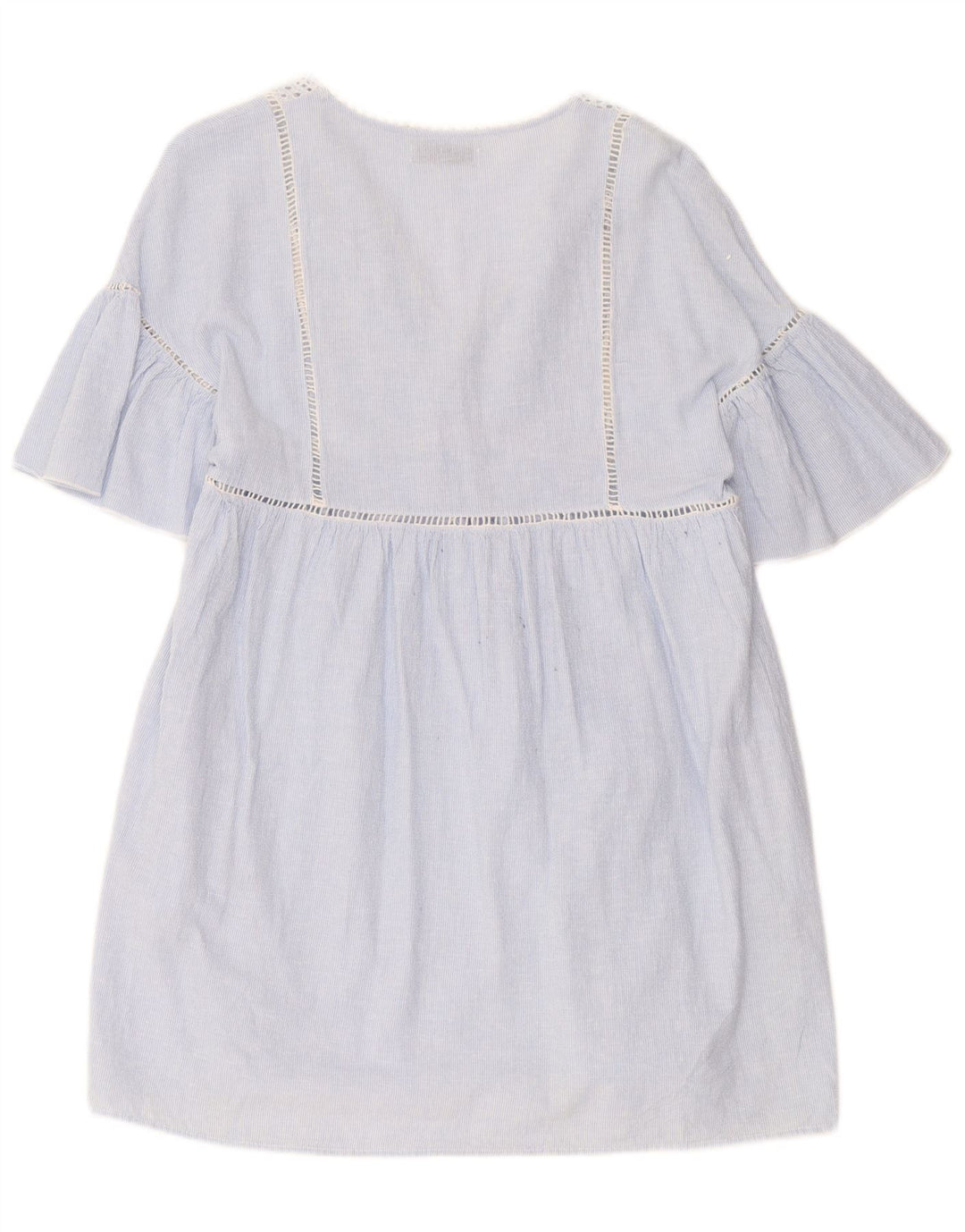 Zara Γυναικείο φόρεμα Trafaluc Shift UK 12 Medium Blue Pinstripe