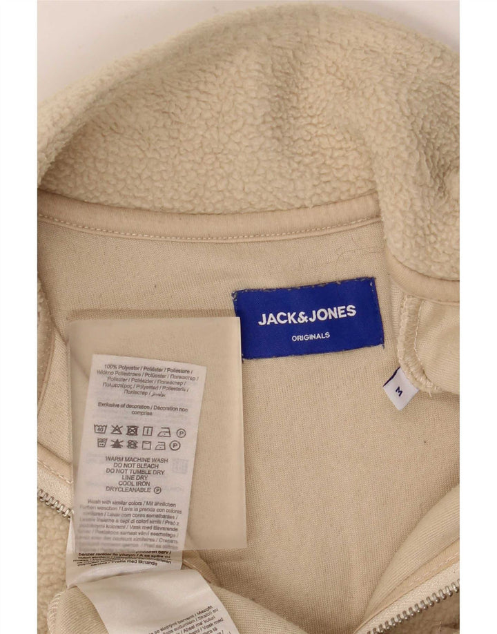 Jack & Jones Ανδρικό φερμουάρ Fleece Jumper Μεσαίο μπεζ πολυεστέρας