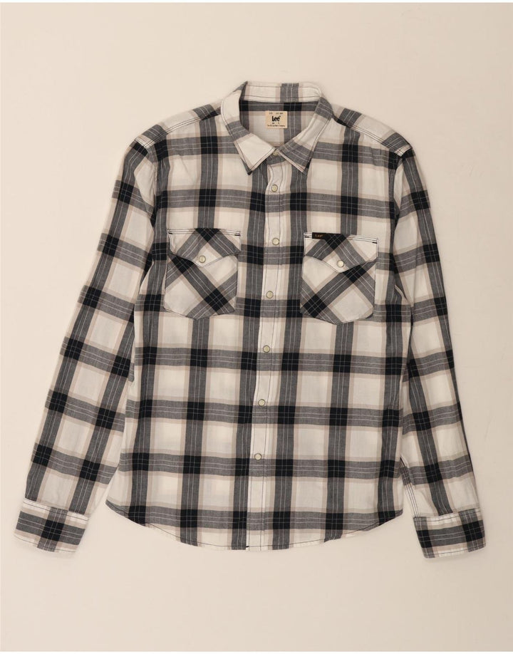 Ανδρικό πουκάμισο LEE Large Black Check Cotton