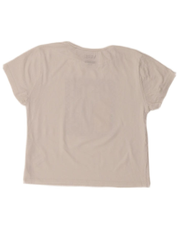 Vans Girls Crop Graphic T-Shirt Top 14-15 ετών μεγάλο λευκό βαμβακερό