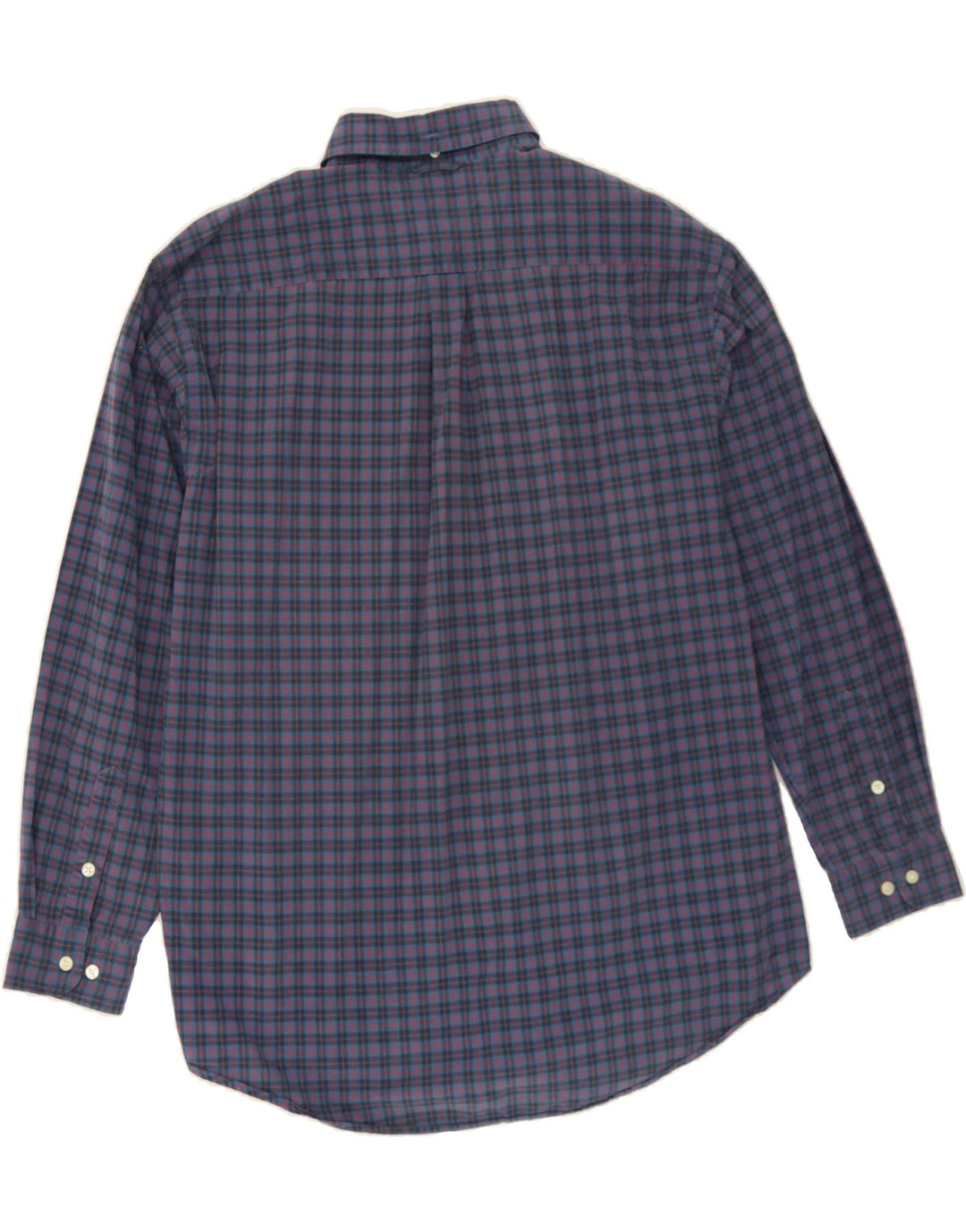 TOMMY HILFIGER Mens Shirt Large Blue Check Cotton Vintage Tommy Hilfiger and Second-Hand Tommy Hilfiger from Messina Hembry 