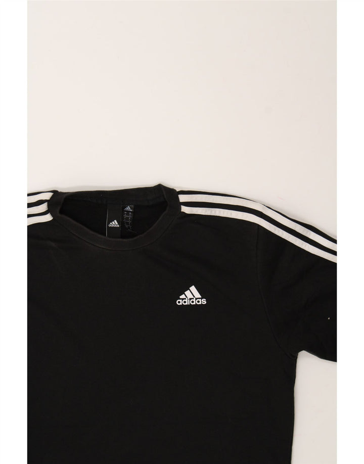 ADIDAS Mens Sweatshirt Jumper Small Black Cotton Vintage Adidas and Second-Hand Adidas from Messina Hembry 