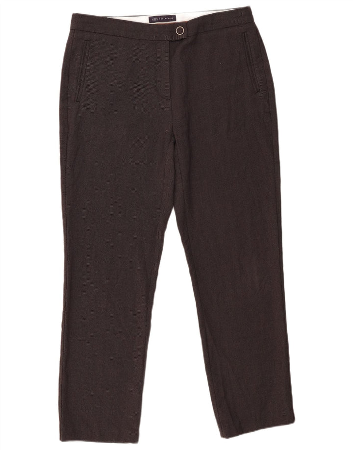 Marks & Spencer Γυναικείο Slim Casual Παντελόνι UK 12 Medium W30 L27 Grey