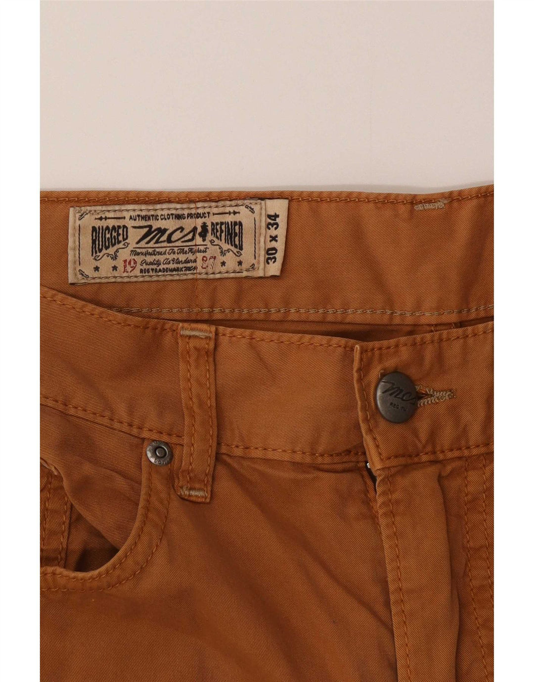 Ανδρικό κανονικό ίσιο casual παντελόνι Marlboro Classics Καφέ W30 L34