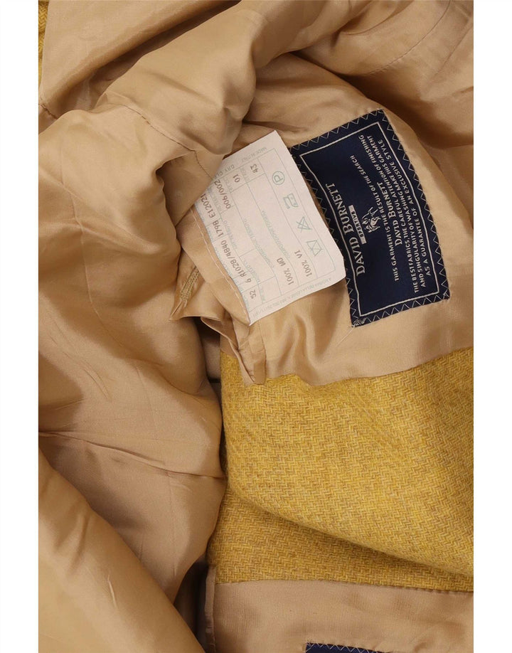 Vintage Ανδρικό Μπουφάν Blazer IT 52 XL Κίτρινο Μαλλί