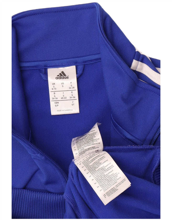 Γυναικεία αθλητική φόρμα Adidas Top Jacket UK 8/10 Small Blue Polyester