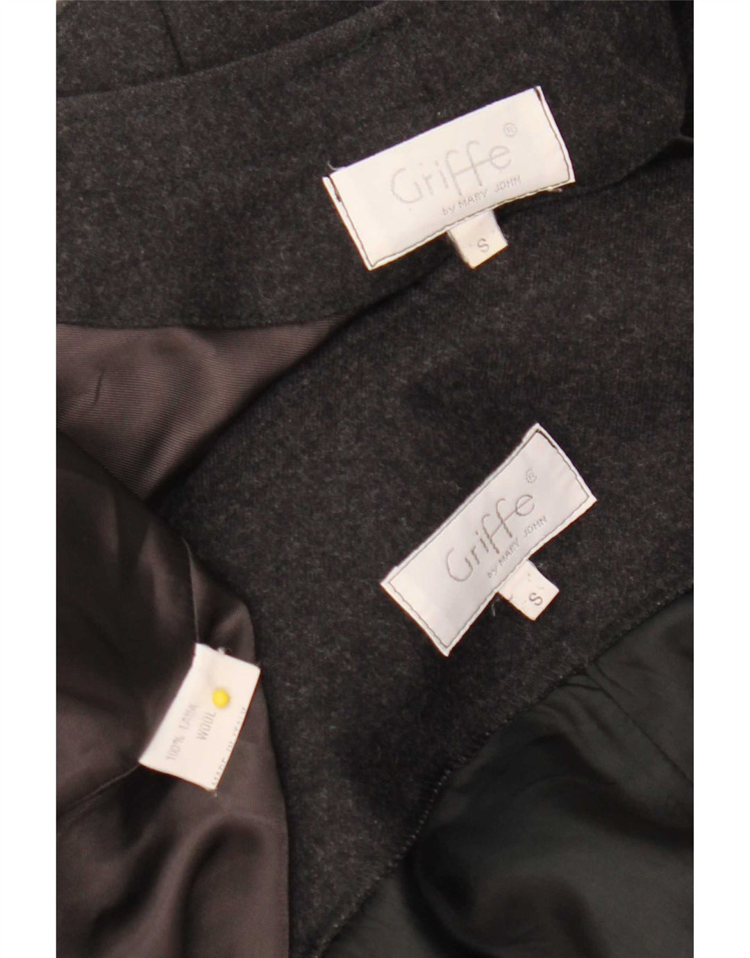 Griffe γυναικείο σετ φούστας 2 τεμαχίων UK 10 Small W26 Grey Wool