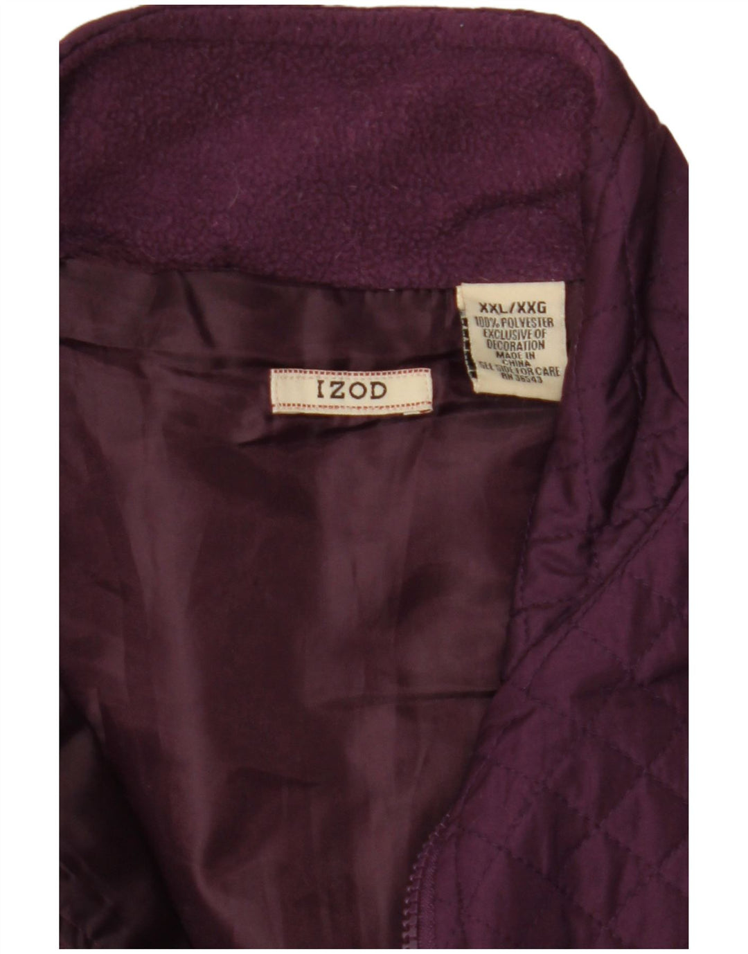 Izod Γυναικείο Καπιτονέ Gilet UK 20 2XL Maroon Polyester