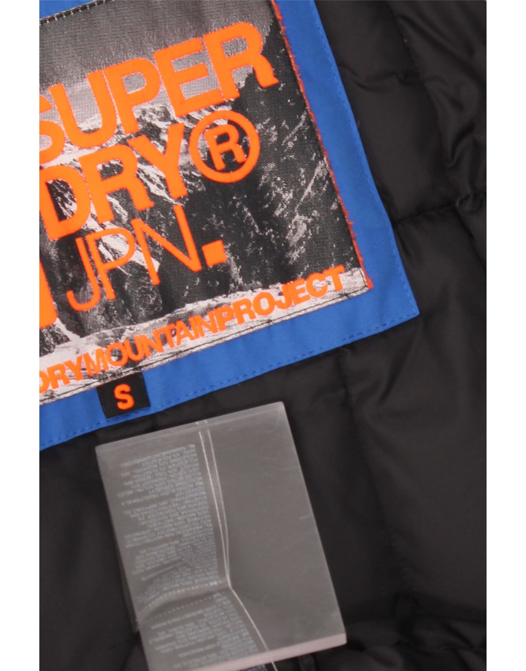 SUPERDRY Ανδρικό γραφικό παλτό με κουκούλα με επένδυση UK 36 Small Blue Nylon