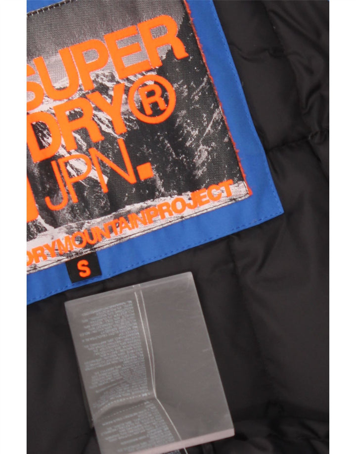 SUPERDRY Ανδρικό γραφικό παλτό με κουκούλα με επένδυση UK 36 Small Blue Nylon