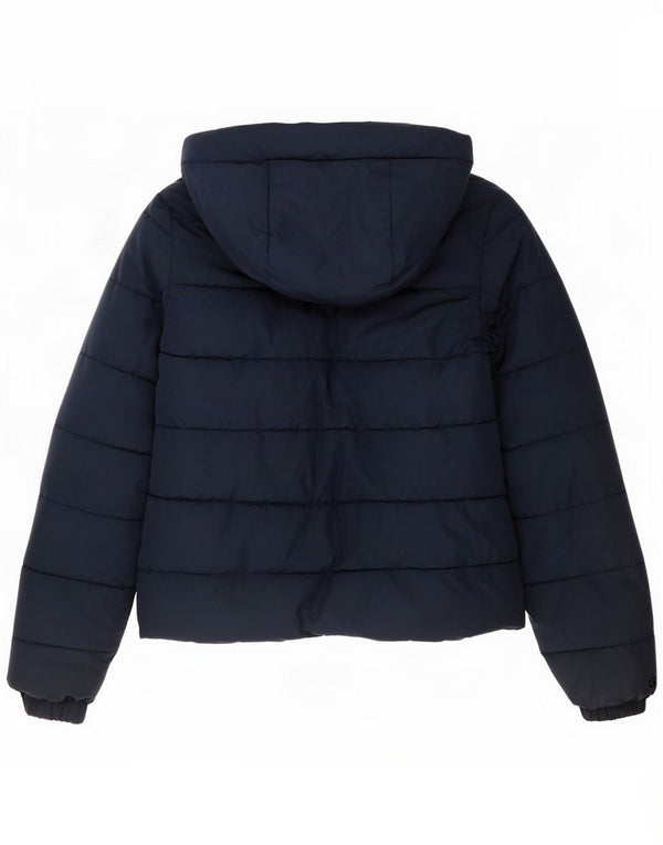 Superdry Womens Hooded Oversized Padded Jacket UK 8 Small Navy Blue