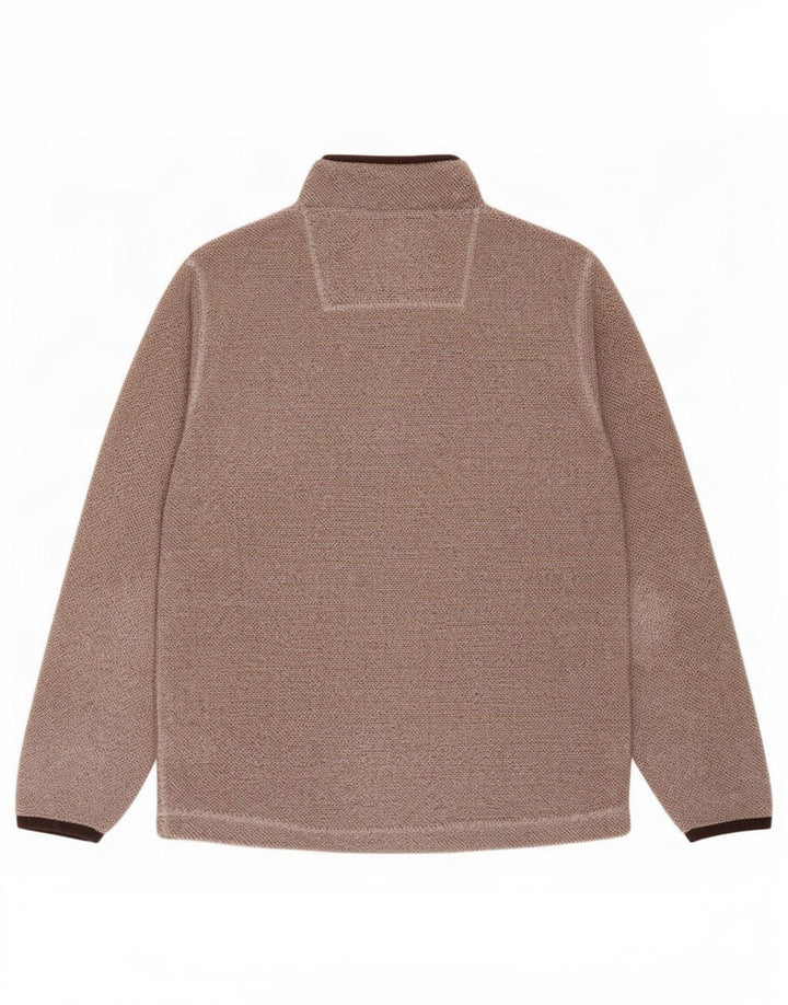 Weird Fish Mens Zip Fleece Jumper με μεγάλο καφέ πολυεστέρα