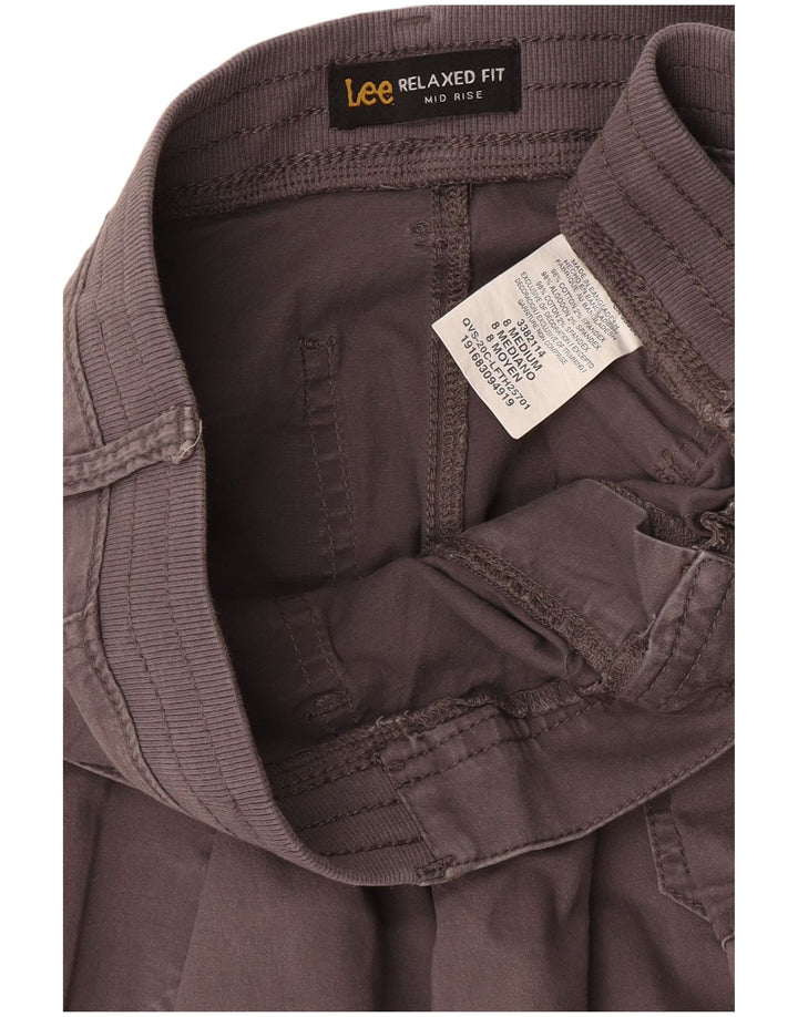 Lee Γυναικείο ψηλόμεσο παντελόνι Capri US 8 Medium W27 L19 Γκρι βαμβακερό