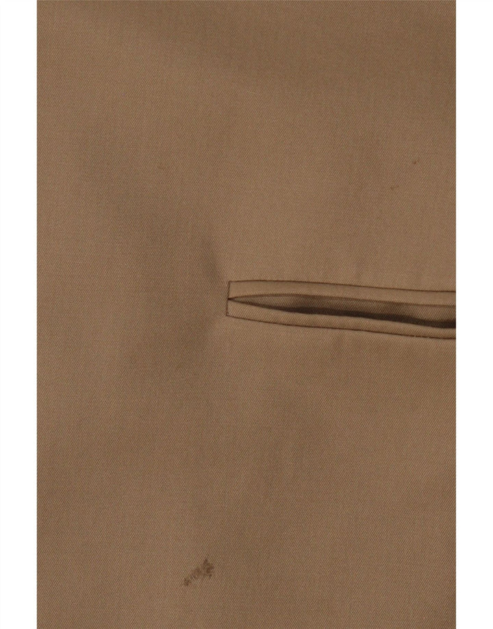 Genny Γυναικείο Longline Σακάκι με 3 κουμπιά σακάκι US 12 Μεγάλο χακί μαλλί