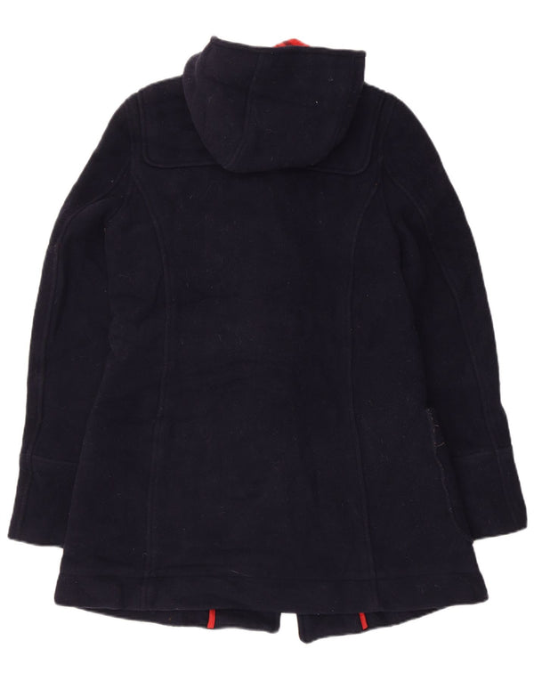 Topshop Γυναικείο παλτό Duffle με κουκούλα UK 10 Small Navy Blue Acrylic